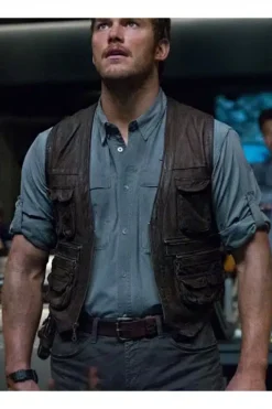 Chris Pratt Jurassic World Owen Grady Leather Vest
