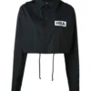 Lily Collins Emily In Paris HBA Logo Black Jacket