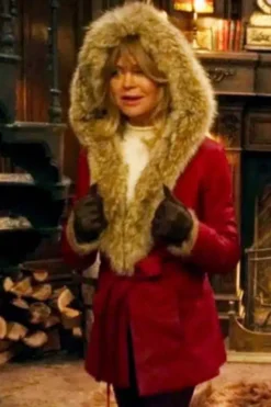 The Christmas Chronicles Goldie Hawn Shearling Coat