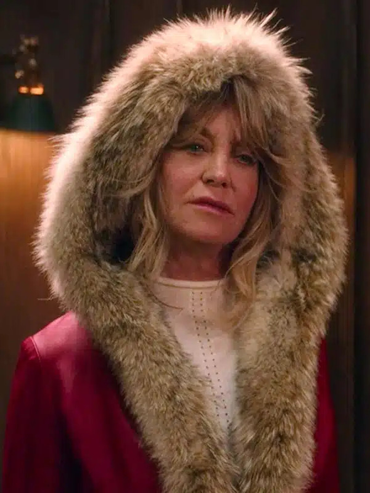 The Christmas Chronicles Goldie Hawn Shearling Coat