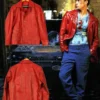 Brad Pitt Fight Club Red Leather Jacket