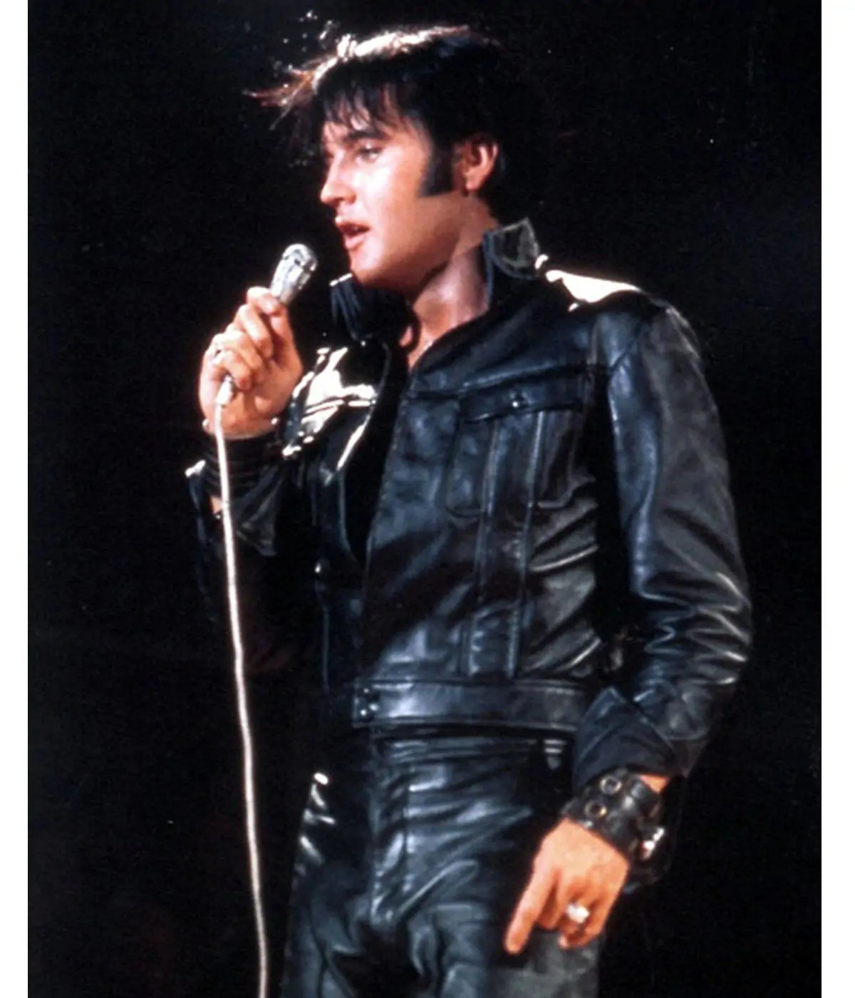 Elvis Presley Black Leather Jacket