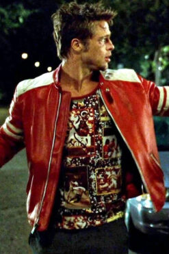 Fight Club Red Leather Jacket
