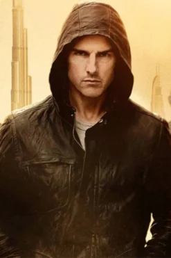 Mission Impossible Ghost Protocol Black Leather Jacket