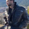 Top G Tristan Tate Brown Fur Collar Leather Coat