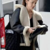 Fool Me Once Michelle Keegan Leather Shearling Jacket