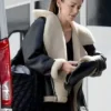 Fool Me Once Michelle Keegan Leather Shearling Jacket