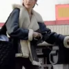 Fool Me Once Michelle Keegan Leather Shearling Jacket