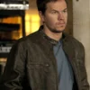Rubbed Brown Mark Wahlberg Contraband Leather Jacket
