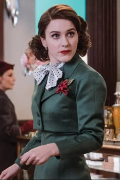 The Marvelous Mrs. Maisel Rachel Brosnahan Green Cropped Jacket