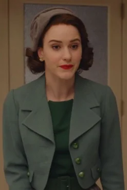 The Marvelous Mrs. Maisel Rachel Brosnahan Green Cropped Jacket