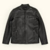 Thompson Leather Moto Jacket Black
