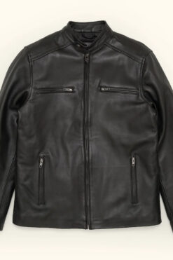 Thompson Leather Moto Jacket Black