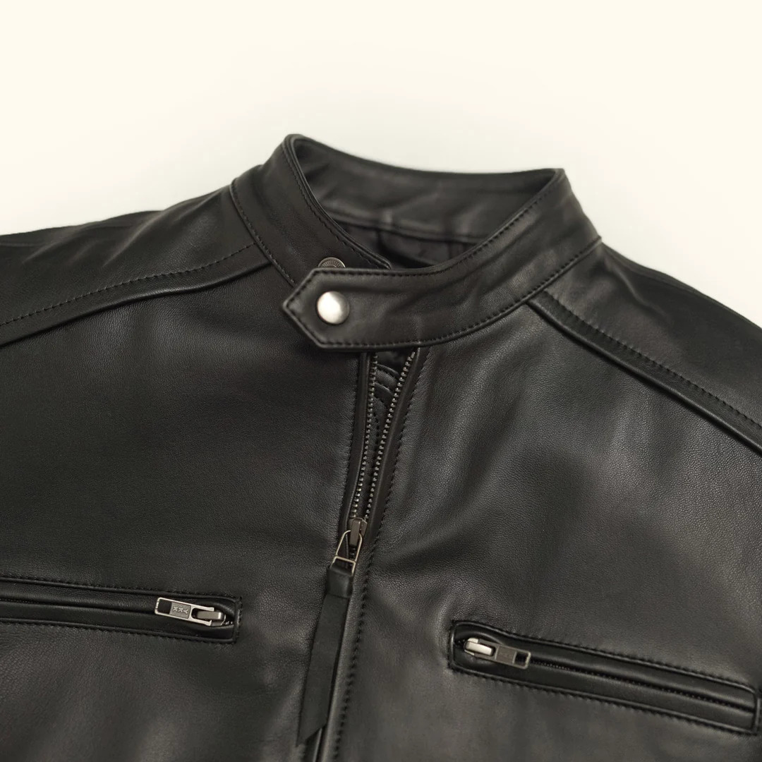 Thompson Leather Moto Jacket BlackThompson Leather Moto Jacket Black