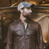 Thompson Leather Moto Jacket brown