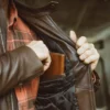 Thompson Leather Moto Jacket brown