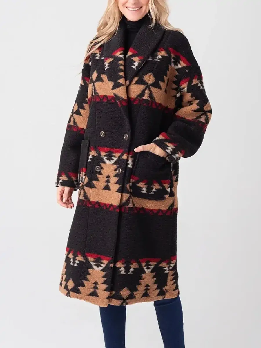 Beth Dutton Yellowstone Kelly Reilly Aztec Coat