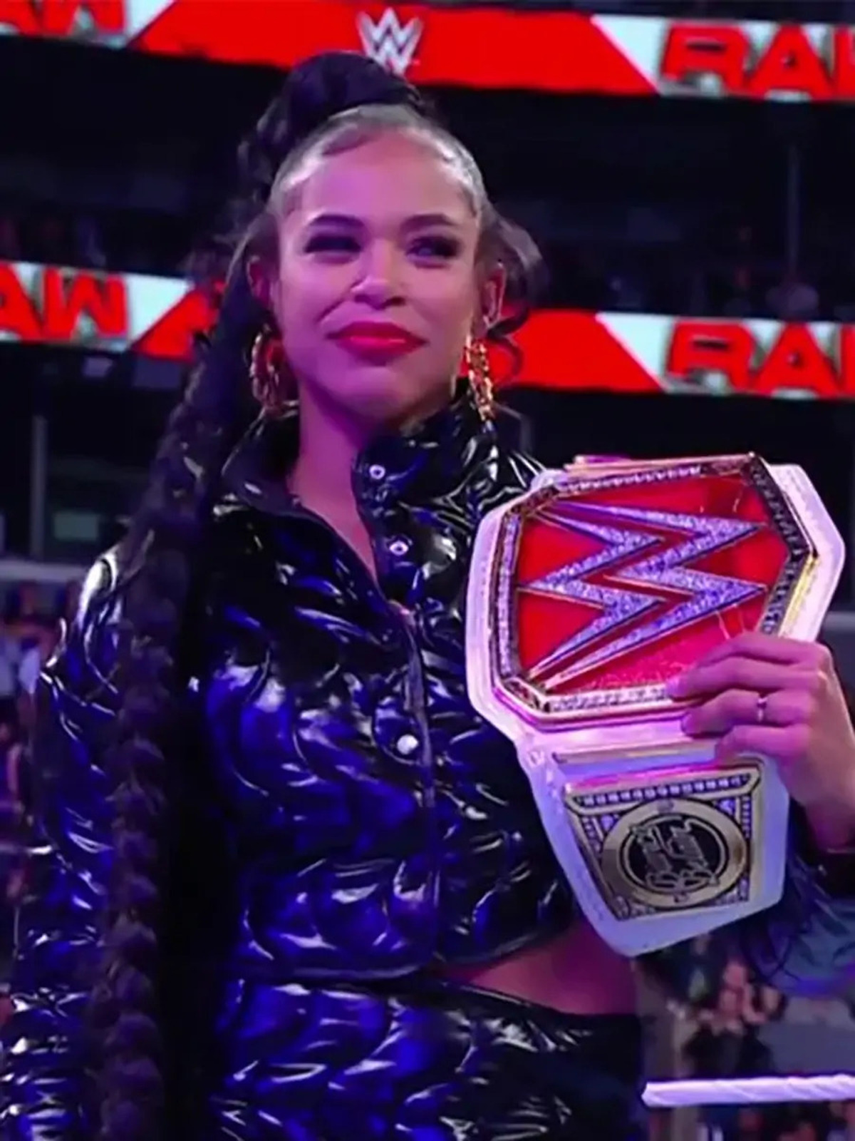 Bianca Belair WWE Wrestle Mania 39 Quilted Leather Jacket.