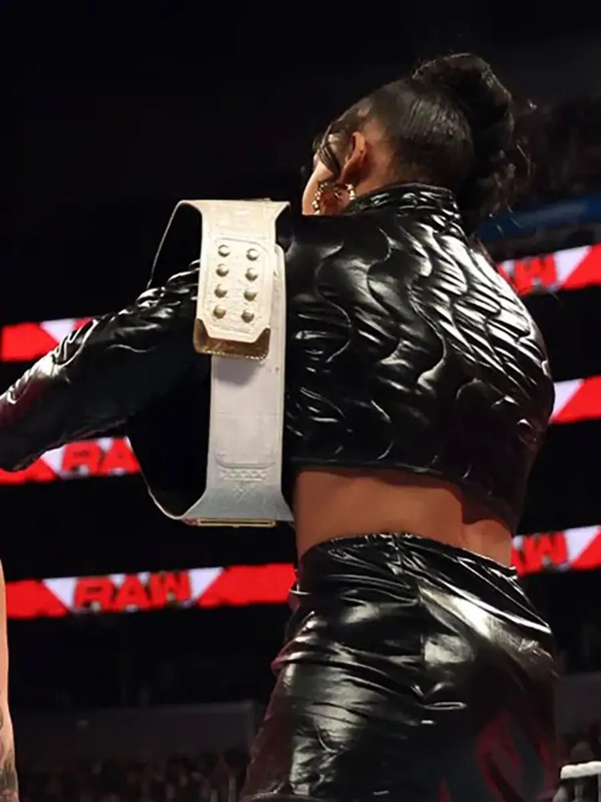Bianca Belair WWE Wrestle Mania 39 Quilted Leather Jacket.