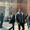 Burak Ozcivit Shearling Black Leather Jacket