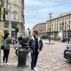 Burak Ozcivit Shearling Black Leather Jacket
