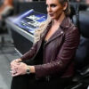 Charlotte Flair WWE Brown Leather Jacket