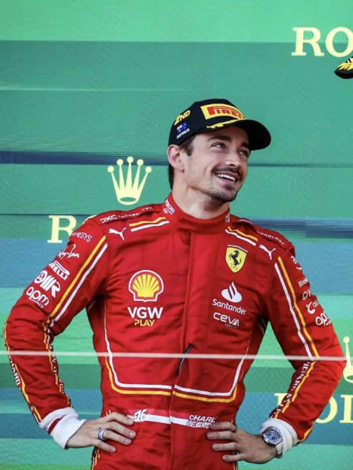 Ferrari Charles Leclerc Monaco Grand Prix 2024 Red Jacket