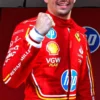 Ferrari Charles Leclerc Monaco Grand Prix 2024 Red Jacket