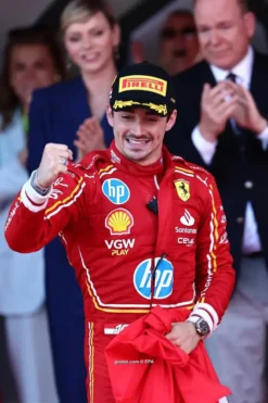 Ferrari Charles Leclerc Monaco Grand Prix 2024 Red Jacket