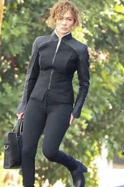 Jennifer Lopez Atlas 2024 Black Jacket