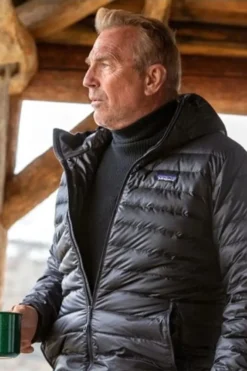 Yellowstone S05 John Dutton Black Puffer Jacket
