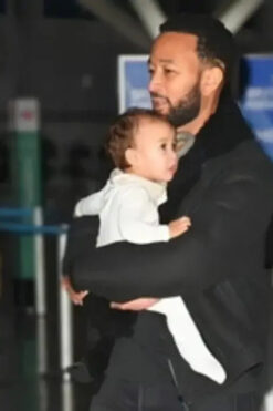 John Legend NYC Black Shearling Jacket