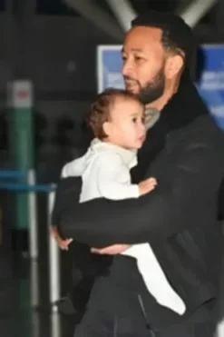 John Legend NYC Black Shearling Jacket
