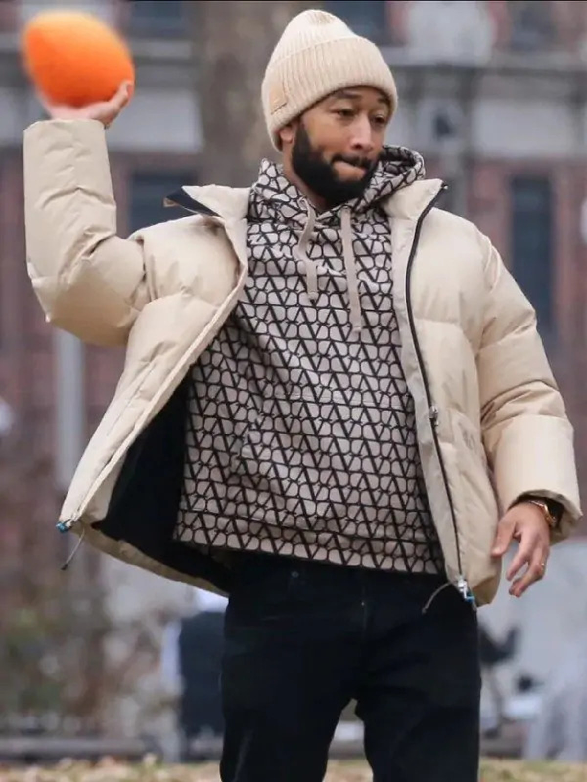 NYC John Legend Holiday Puffer Jacket