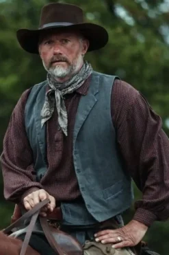 Yellowstone 1923 James Badge Dale Blue Vest