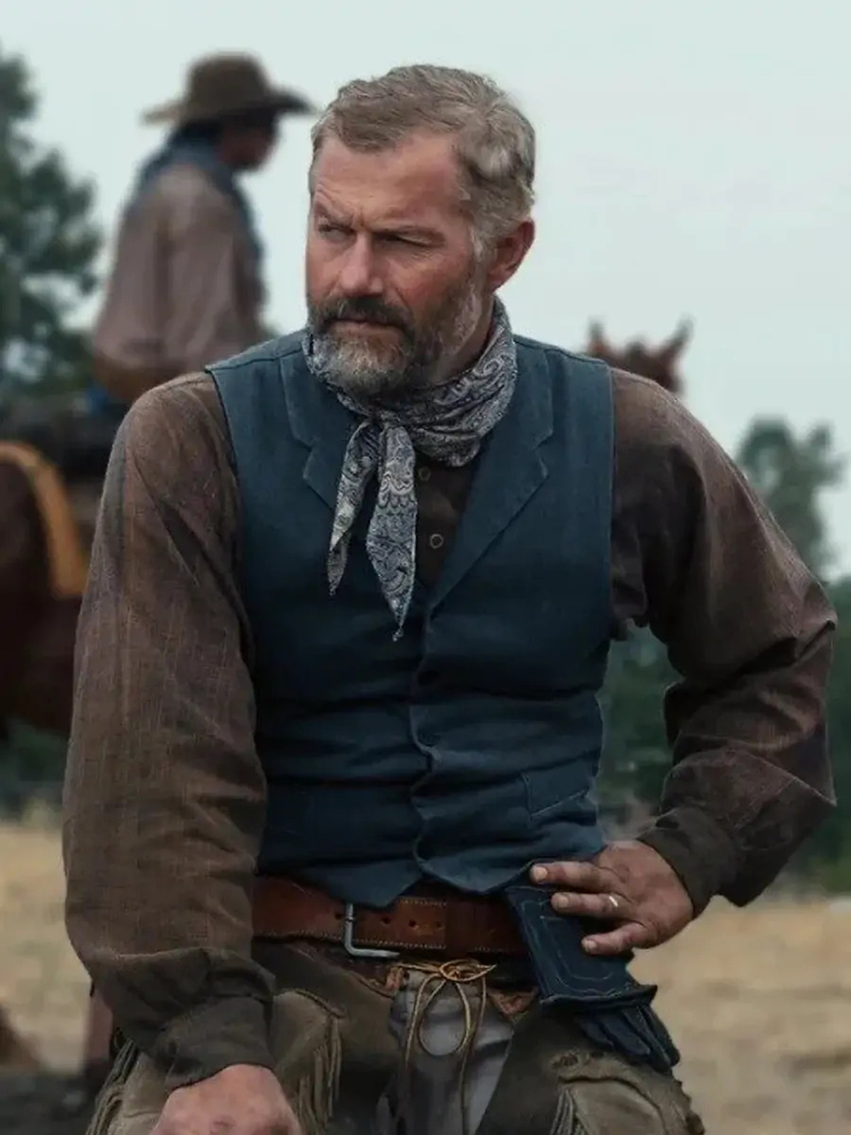 Yellowstone 1923 James Badge Dale Blue Vest