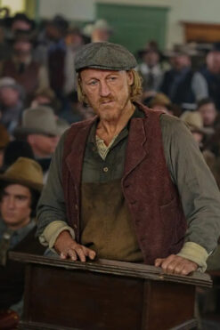 Yellowstone 1923 Jerome Flynn Maroon Wool Vest
