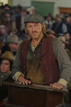 Yellowstone 1923 Jerome Flynn Maroon Wool Vest