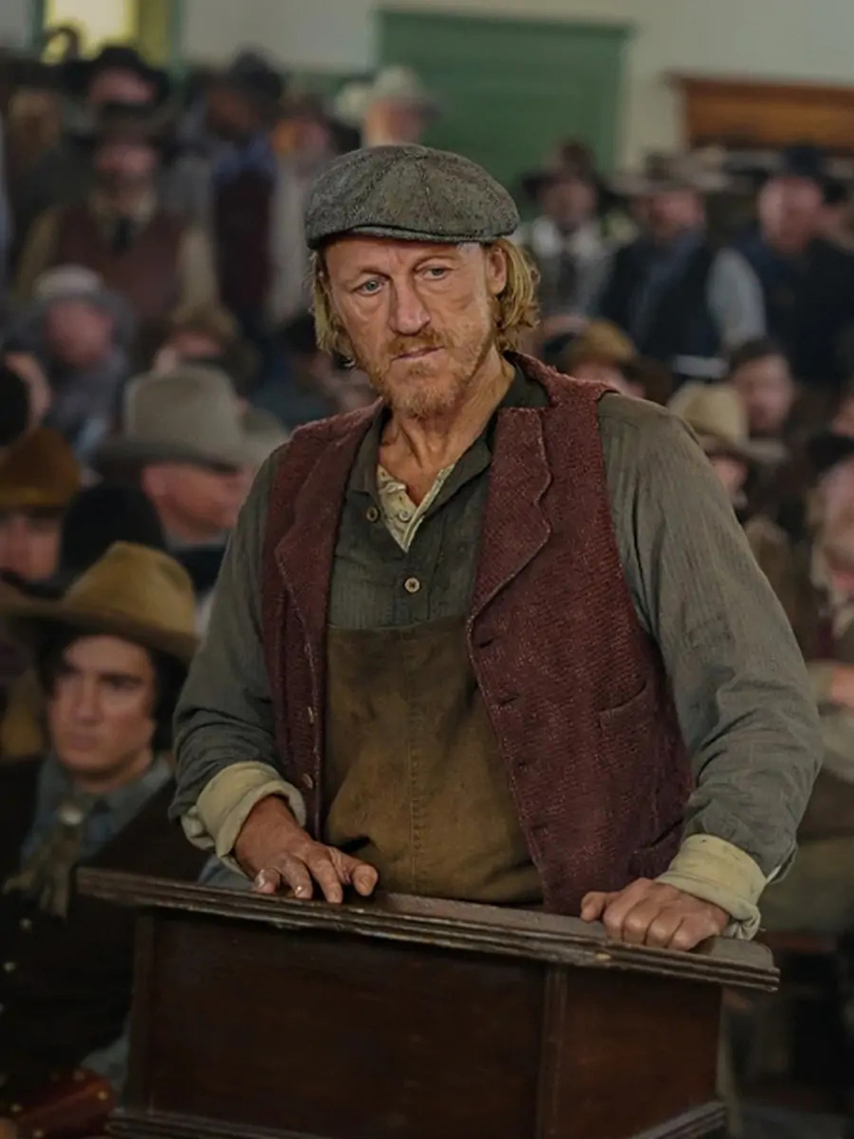 Yellowstone 1923 Jerome Flynn Maroon Wool Vest