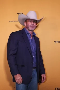 Yellowstone S5 Taylor Sheridan Premiere Blue Blazer