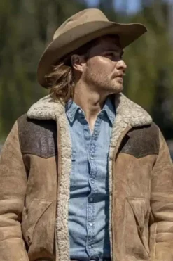 Yellowstone S5 Luke Grimes Brown Suede Leather Jacket