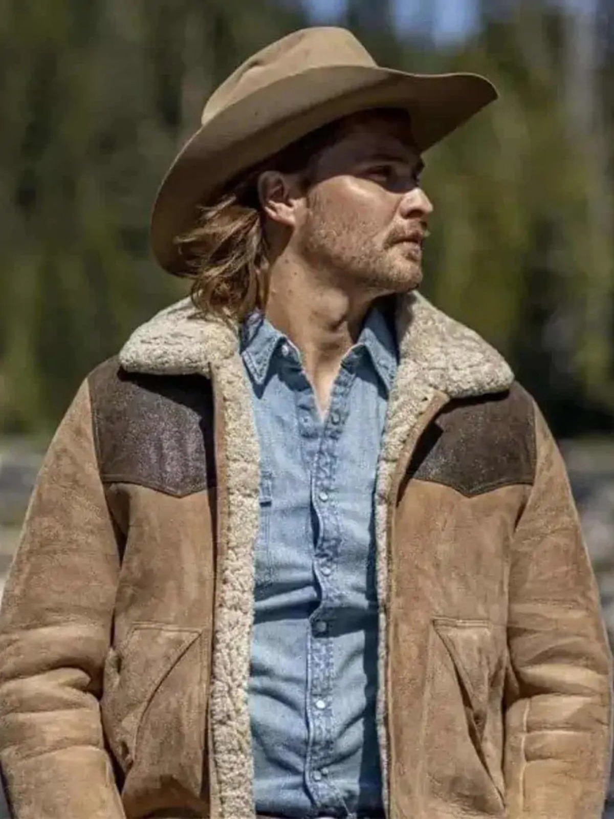 Yellowstone S5 Luke Grimes Brown Suede Leather Jacket