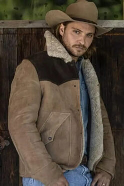 Yellowstone S5 Luke Grimes Brown Suede Leather Jacket