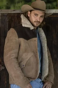 Yellowstone S5 Luke Grimes Brown Suede Leather Jacket