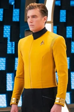 Anson Mount Star Trek Discovery Yellow Leather Jacket