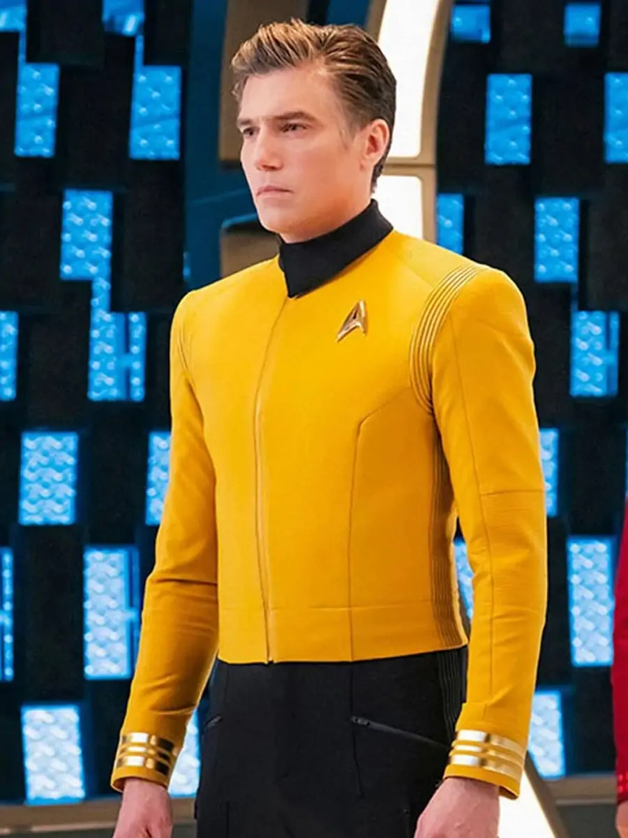 Anson Mount Star Trek Discovery Yellow Leather Jacket