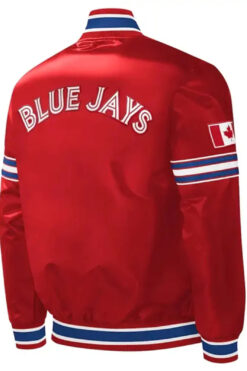 Toronto Blue Jays Red Varsity Satin Jacket