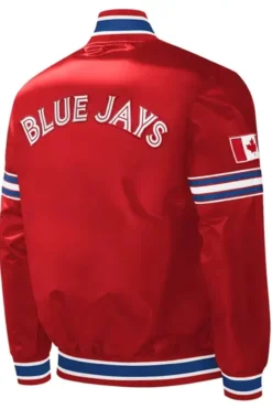 Toronto Blue Jays Red Varsity Satin Jacket