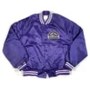 Colorado Rockies 80’s Varsity Purple Satin Puffer Jacket