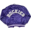 Colorado Rockies 80’s Varsity Purple Satin Puffer Jacket